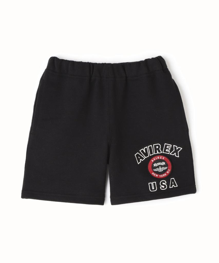 AVIREX KIDS VARSITY LOGO SHORTS 120 010 Black 783-5913951
