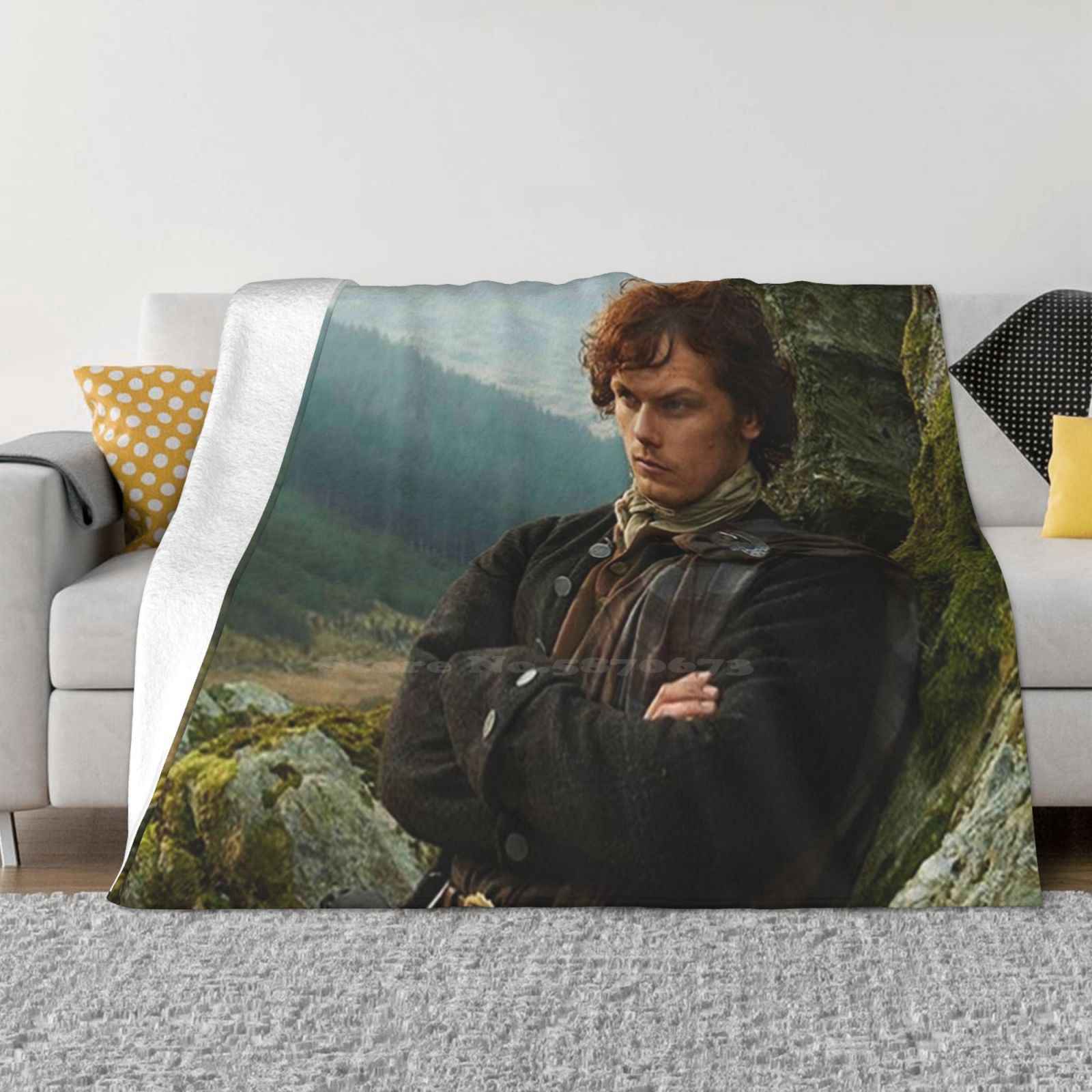 

Плед Outlander с Джейми Фрейзером Мягкий Теплый Дорожный Портативный Плед Outlander Джейми Фрейзер Вымышленный Персонаж Шотландский Солдат 30x40in