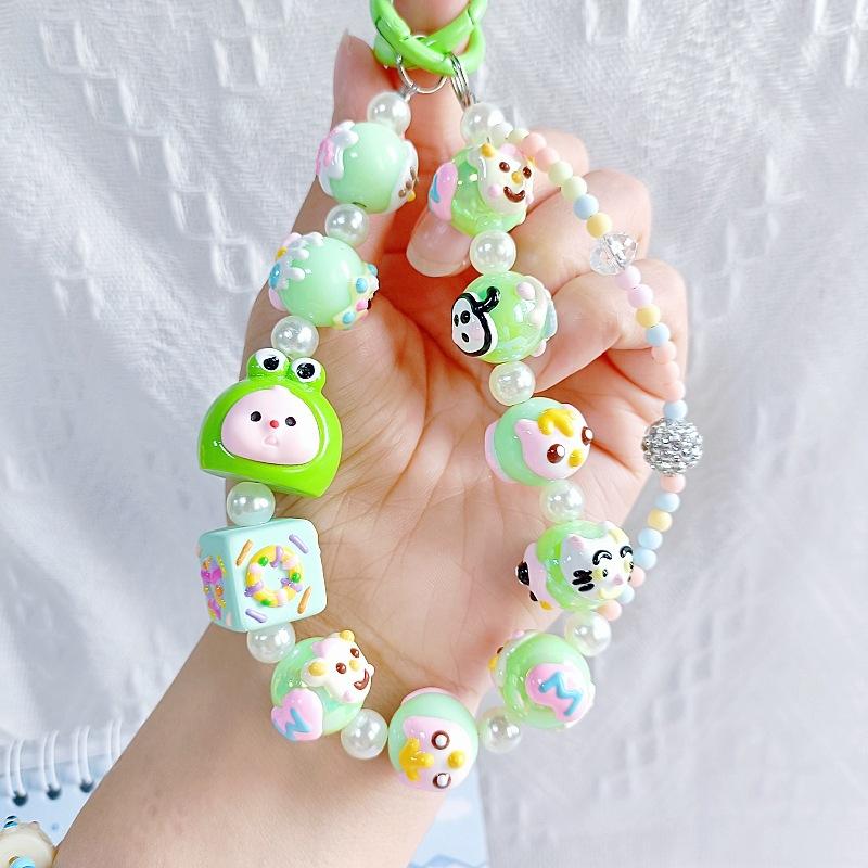 

Дівчина Дофамін Розписаний вручну Брелок Підвіска для сумки Мила дівчина Брелок для ключа від машини Маленький подарунок hand-painted beads random