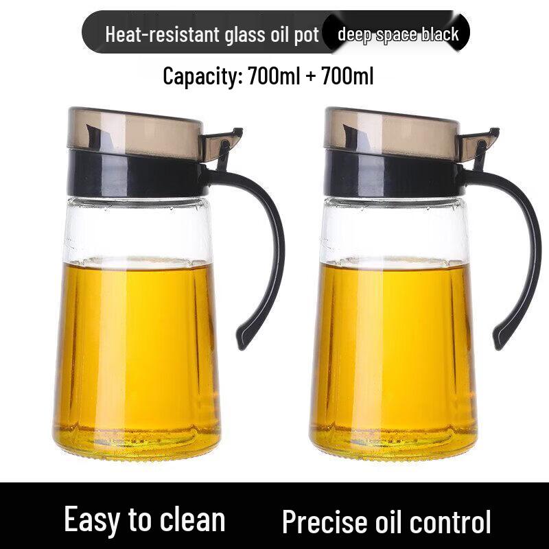 Qiwei Glass Oil Dispenser with Non-Drip Spout