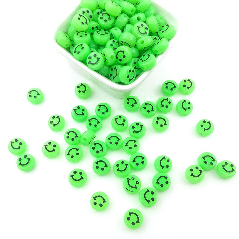 15-Compartment DIY Jewelry Kit: Colorful Smiley Face Acrylic Beads for Handmade Accessories