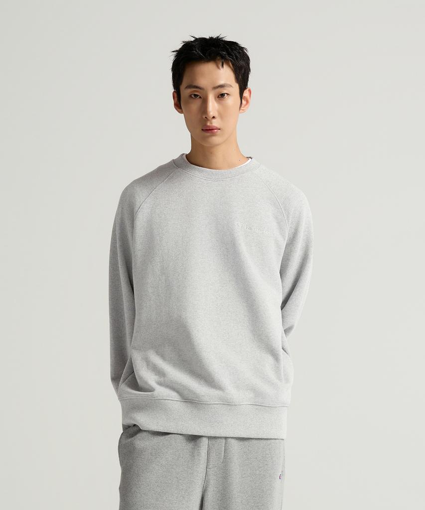 CHAMPION Small Logo Loose Fit Sweatshirt Light Grey
