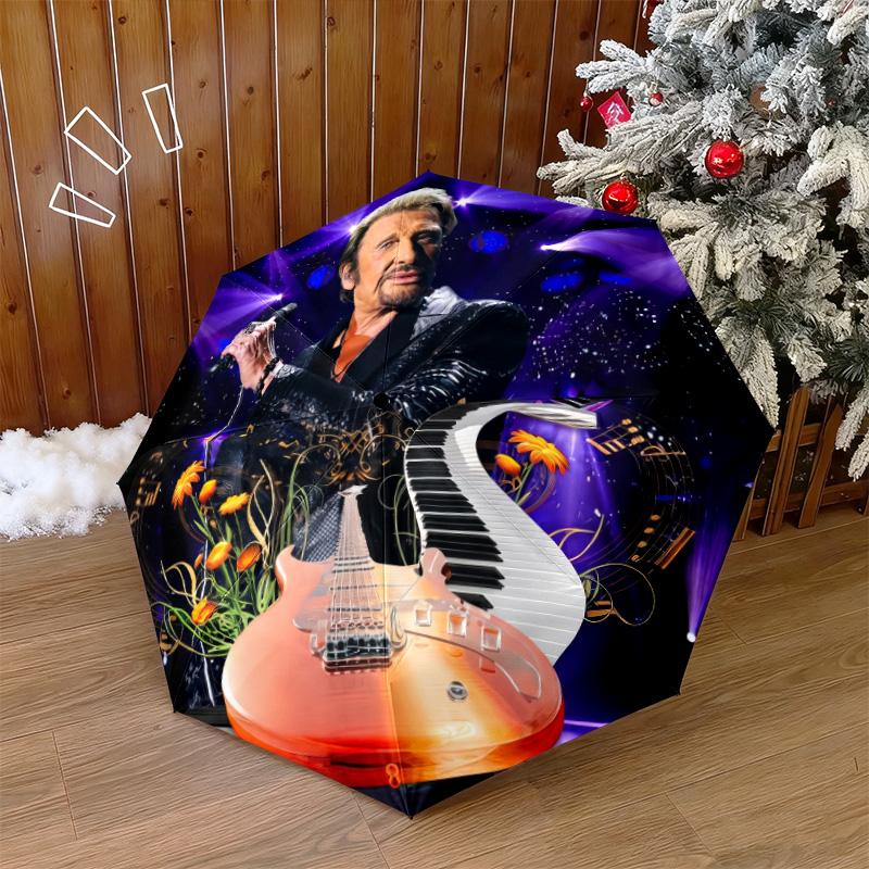 French legendary rock singer and actor Johnny Hallyday umbrella is suitable for all seasons, including home travel and outdoor activities Y13