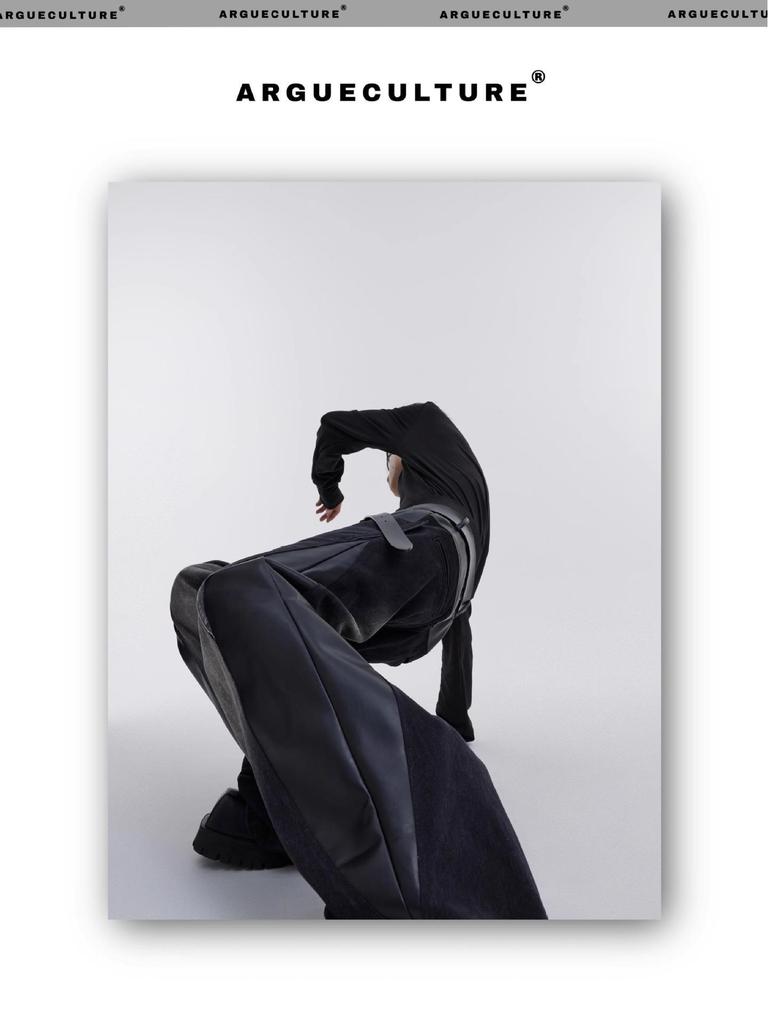 Men's Black Washed Straight Jeans - High Street Style for Autumn/Winter