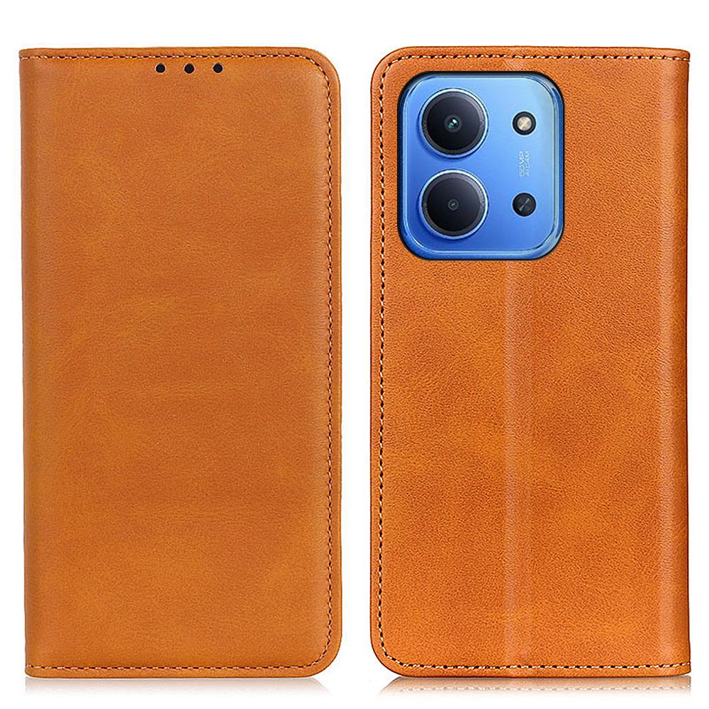 

Для Xiaomi Poco C85 4G/Redmi 15C 4G (171мм) Чохол зі спилкової шкіри, відкидний гаманець, чохол для телефону Brown