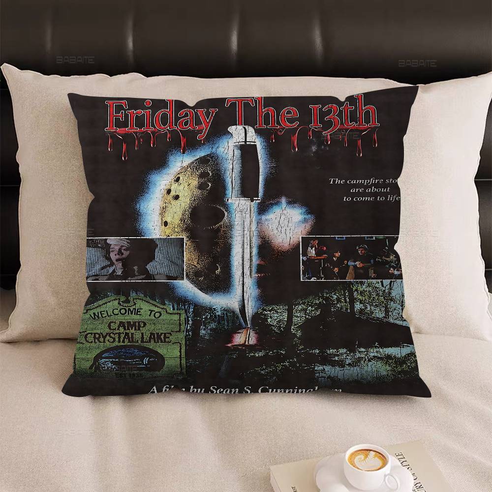 Horror Movie F-Friday T-The 13Th Pillow Gift Home Office Decoration Bedroom Sofa Car Cushion Cover Case 45X45