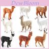 Realistic Miniature Alpaca Model Figurine Desktop Decor Perfect For Animal Lovers