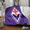 Fiorentina Football Crest Flannel Blanket, Soft Polyester, Modern Design, All-Season for Camping, Travel, Gifts for Holidays or Birthdays