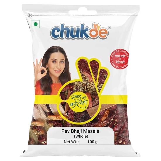 

Chukde - Pav Bhaji Masala - Whole Blended Spices - Rich, Flavorful, and Aromatic Mix - Blended Spice - 100 Gram - Pack of 2