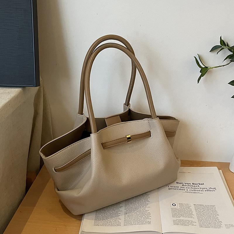 Portable Vegetable Basket Children's Bag New Simple Contrasting Color Wing Bag Large Capacity Shoulder Bag