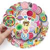 50pcs Waterproof Cartoon Lollipop Graffiti Stickers for Kids DIY Skateboards & Luggage