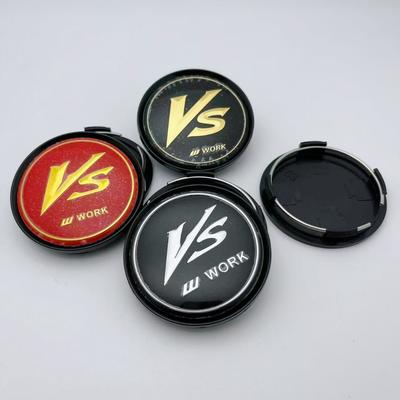 4pcs JDM 63mm 58mm VS W Work Logo Emblem Badge Car Wheel Center Cap Wheel Hubcap Rims Dust Cover M592 Car Styling Accessories