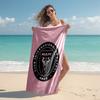 proof beach towel with Inter Miami CF pattern - soft,absorbent,quick-drying,machine washable - perfect for swimming,camping,bathing