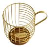 Metal Coffee Pod Wire Basket with Wooden Base Large Capacity Coffee Pod Holder for Kitchen Countertops   Coffee