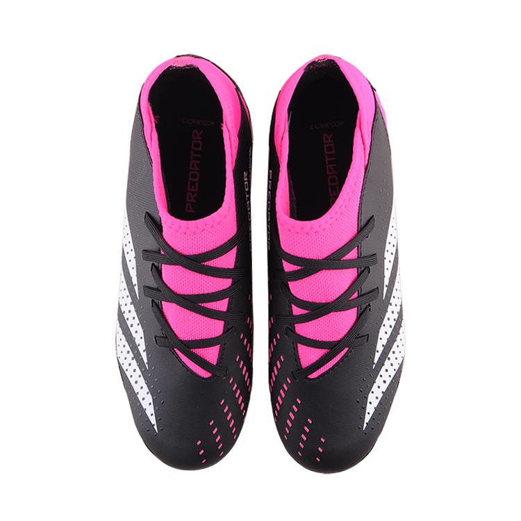 Adidas Predator Accuracy.3 MG J Low Top Fußballschuhe Kinder Fußballschuhe Schwarz Weiß Pink GW7082
