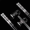 304 Stainless Steel Chopsticks & Rests Gift Set with Laser Black and White Logo