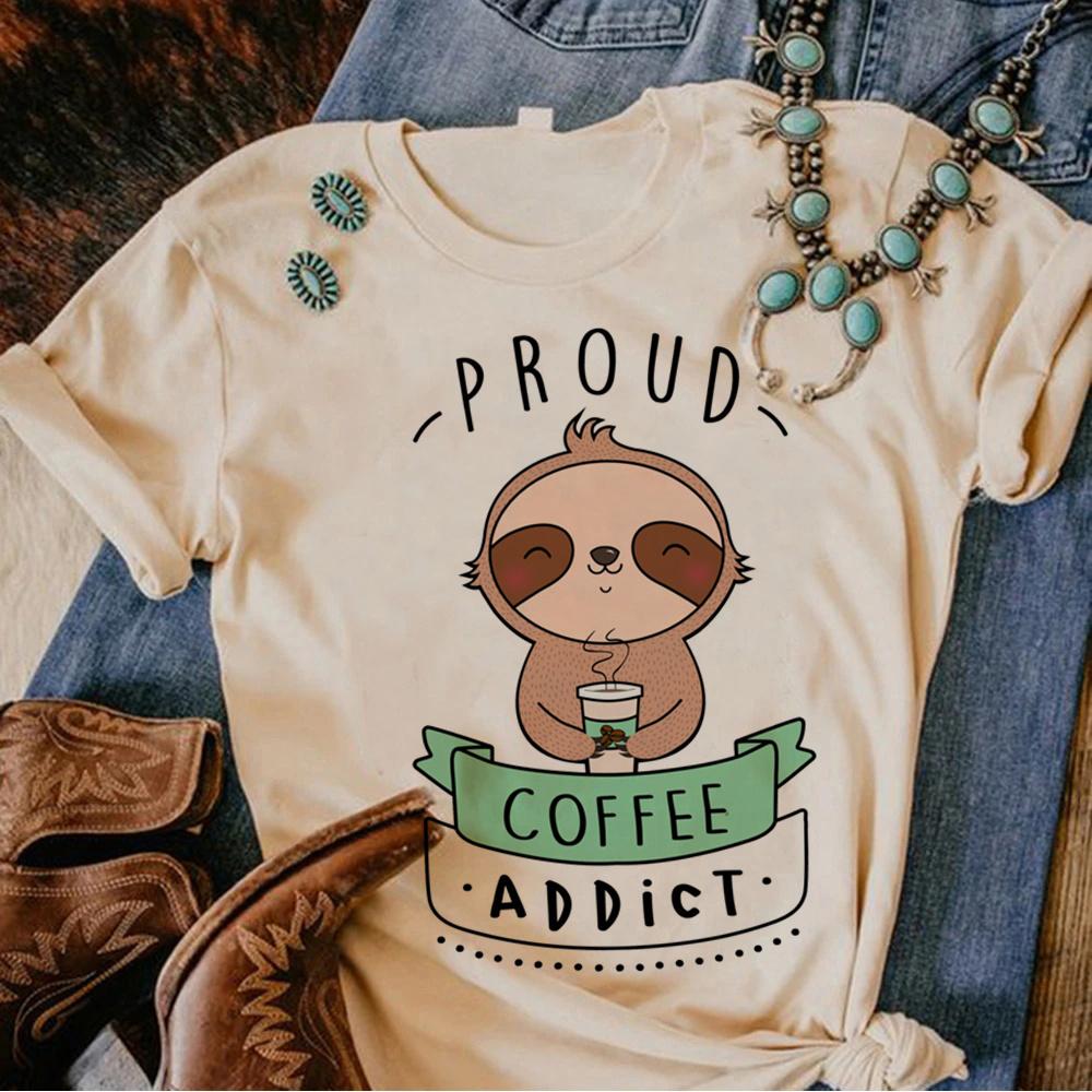 Sloth t shirt women manga comic graphic Tee female funny manga anime clothes