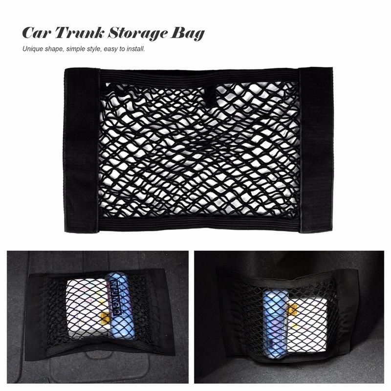 Car Back Rear Seat Elastic String Net Mesh Storage Bag Pocket Cage Organizer Luggage Holder 1pc