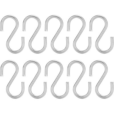 Tissting 20 Peças Ganchos de Pendurar em Aço Inoxidável Pesado em Forma de S M3, Ganchos Multiuso para Aro de Basquete, Jardim, Quarto (39,8 mm / 1,6 pol.)