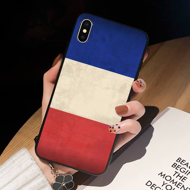 Husă de telefon cu steag francez pentru iPhone 11 12 Mini 13 Pro XS Max X 8 7 6s Plus 5 SE XR