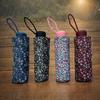 item ladies folding umbrella compact lightweight cute floral pattern blue No-brand