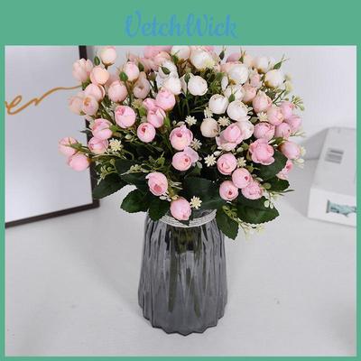 Bouquet de Fleurs de Rose Artificielles en Soie pour Mariage, Décoration de Maison et Accessoires de Photographie