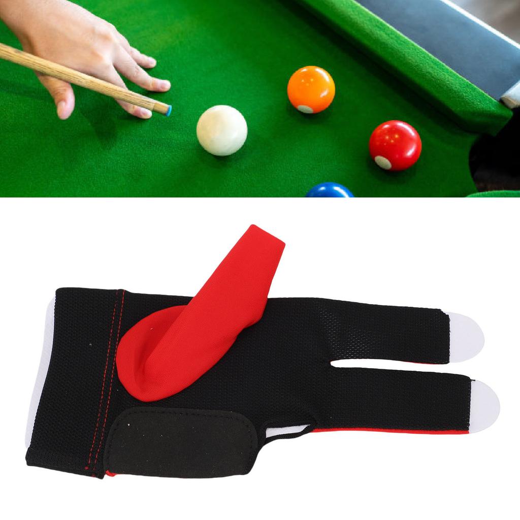 Left Hand Pool Glove 3 Finger Nylon Comfortable Elastic Billiard Pool Glove