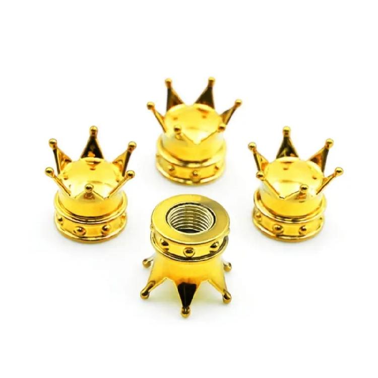 Metal Finish Tire Valves Cap Scratch Proof Resistant to Harsh Environments Outdoor Driving Ready Water Resistant 4 Pack