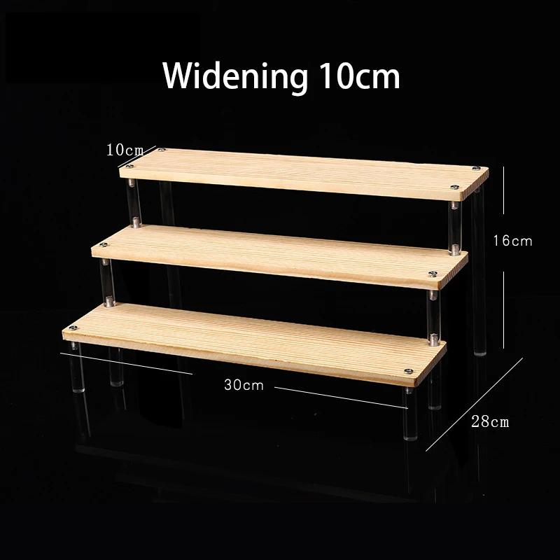 Acrylic Wooden Display Riser Stand for Funko POP Figures,Earring Ring Holder Cupcake Stand,Perfume Stand Organizer Display