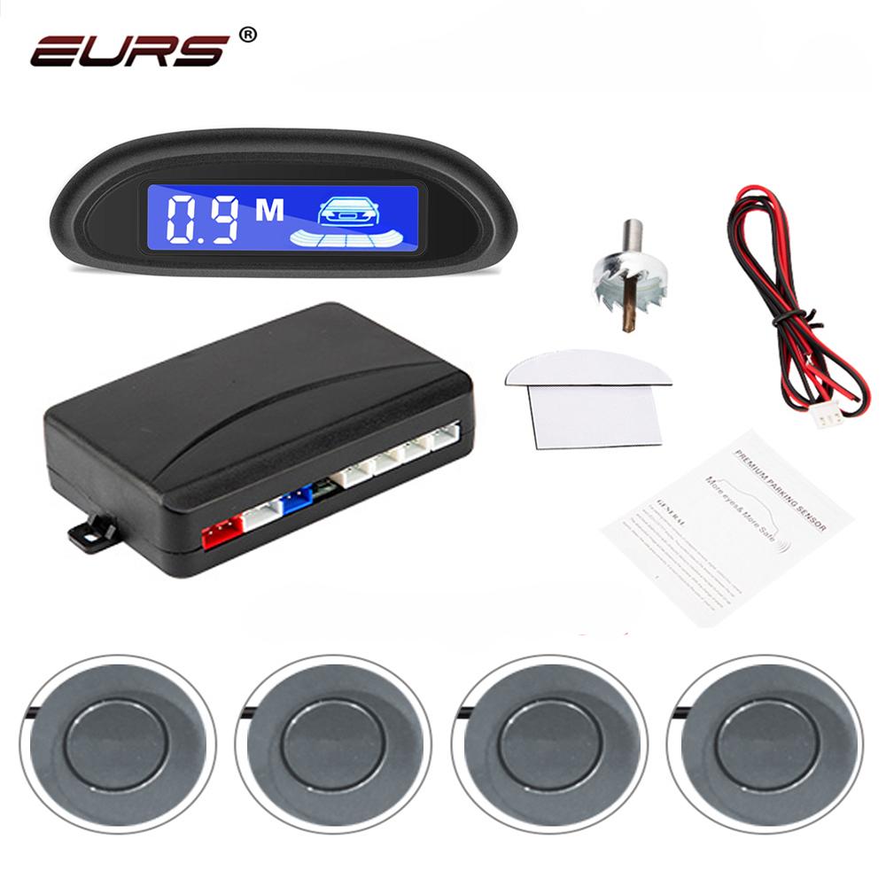 Parkovací radar EURS 4 Senzorová sada 22mm Parktronic Display Reverzní Radar pro bezdrátové auto Rover senzor Monitorovací systém