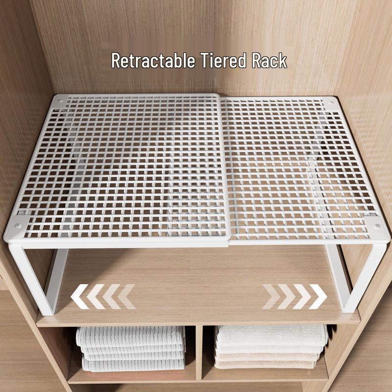 Retractable Wardrobe and Shoe Cabinet Shelf Divider for Dorms