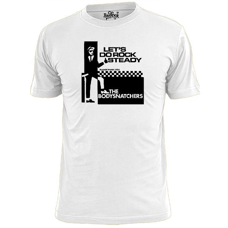 Mens D Rock Steady Bodysnatchers 2 Tone Ska T Shirt Specials Madness Terry Hall S белый