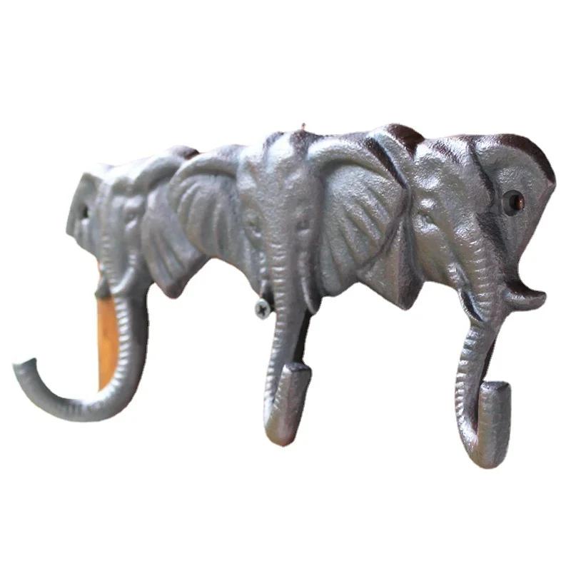 Originality Key Hook Stereoscopic Wall Hanging Elephant Decorative Hook Hanging Clothes Hooks On Hats Home Storage