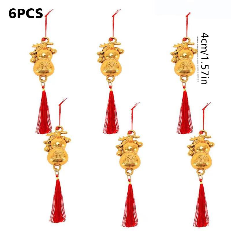 

6/10 шт. Декоративный подвес Праздник весны Дизайн, привлекающий удачу Новогодняя кисточка Благоприятный подвес Разные стили