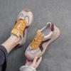 Johnature Sneakers Casual Mixed Colors Sports Shoes Genuine Leather Fashionable Comfortable Women's Shoes
