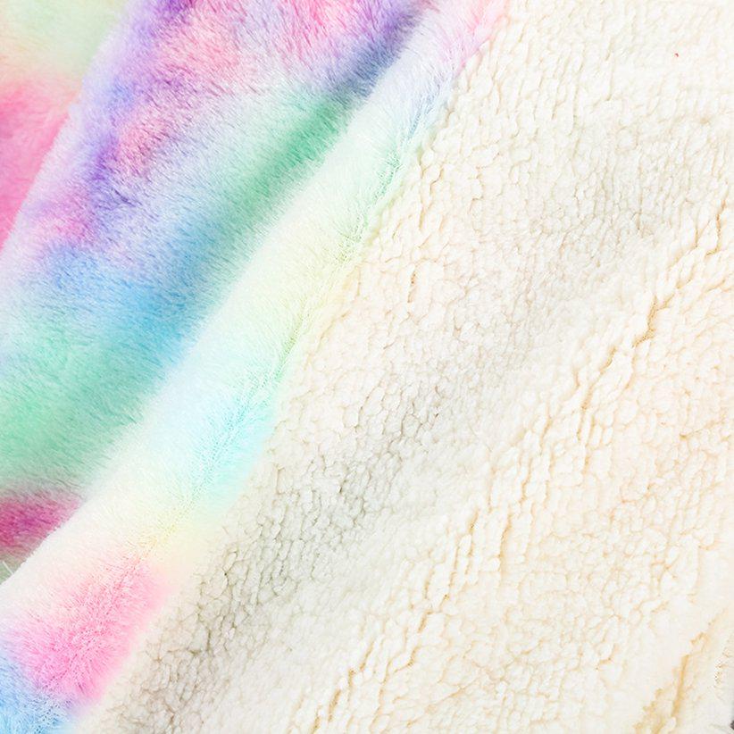 Travel Cover Tie Dye Print Office Nap Blankets Velvet Bed 1Pc Warm Rainbow Plush Blanket