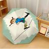 Pippi Longstocking Umbrella with Automatic Open/Close & Self-8-Rib Heavy-Duty Umbrella, Compact Travel Umbrella Suitable for Outdoor