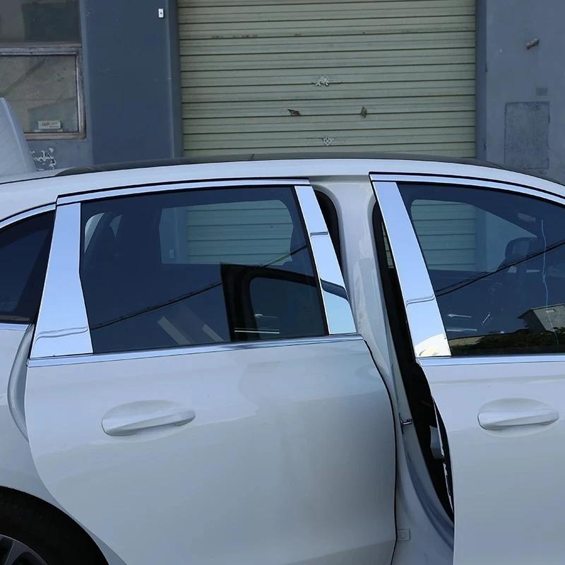 Exterior Car Accessories For Mercedes Benz B Class B200 W247 - Aluminum Alloy Car Window Center Pillar Panel Trim