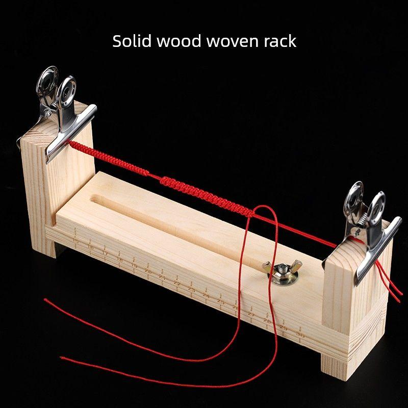 

Ремешок для переноски Тканый Деревянная рама Сделай сам Ручная вязка Вспомогательный инструмент для новичков Аксессуары Solid wood weaving rack to send 2 clips