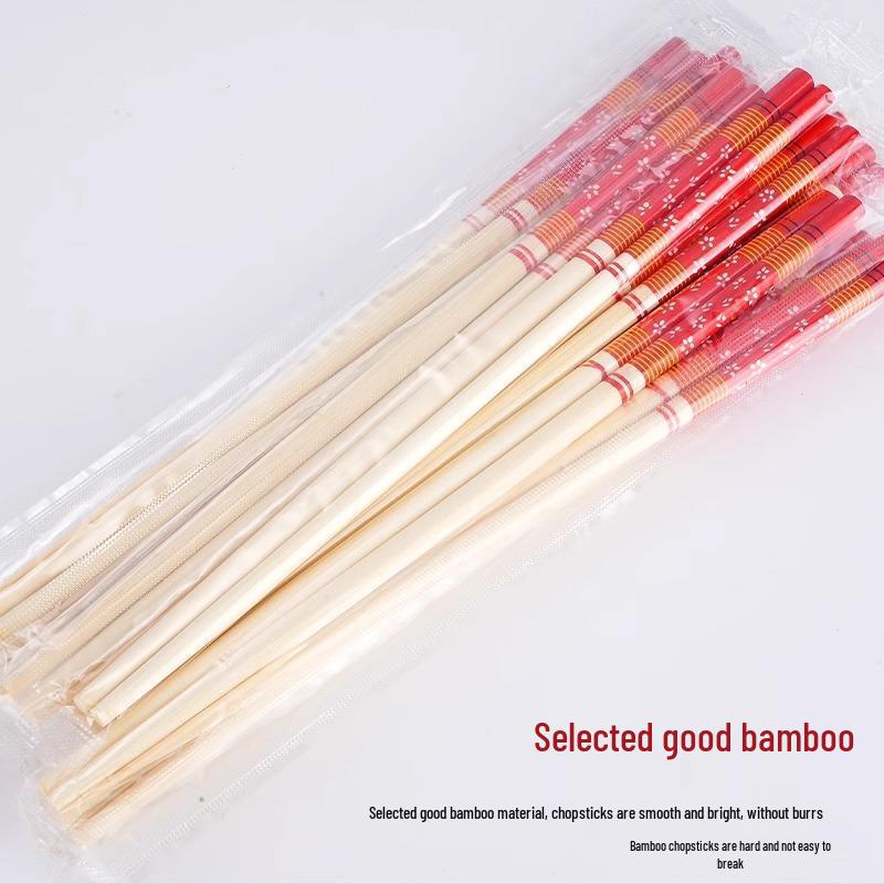 Yicang Individually Wrapped Blue & White Porcelain Bamboo Chopsticks (100 Pairs)