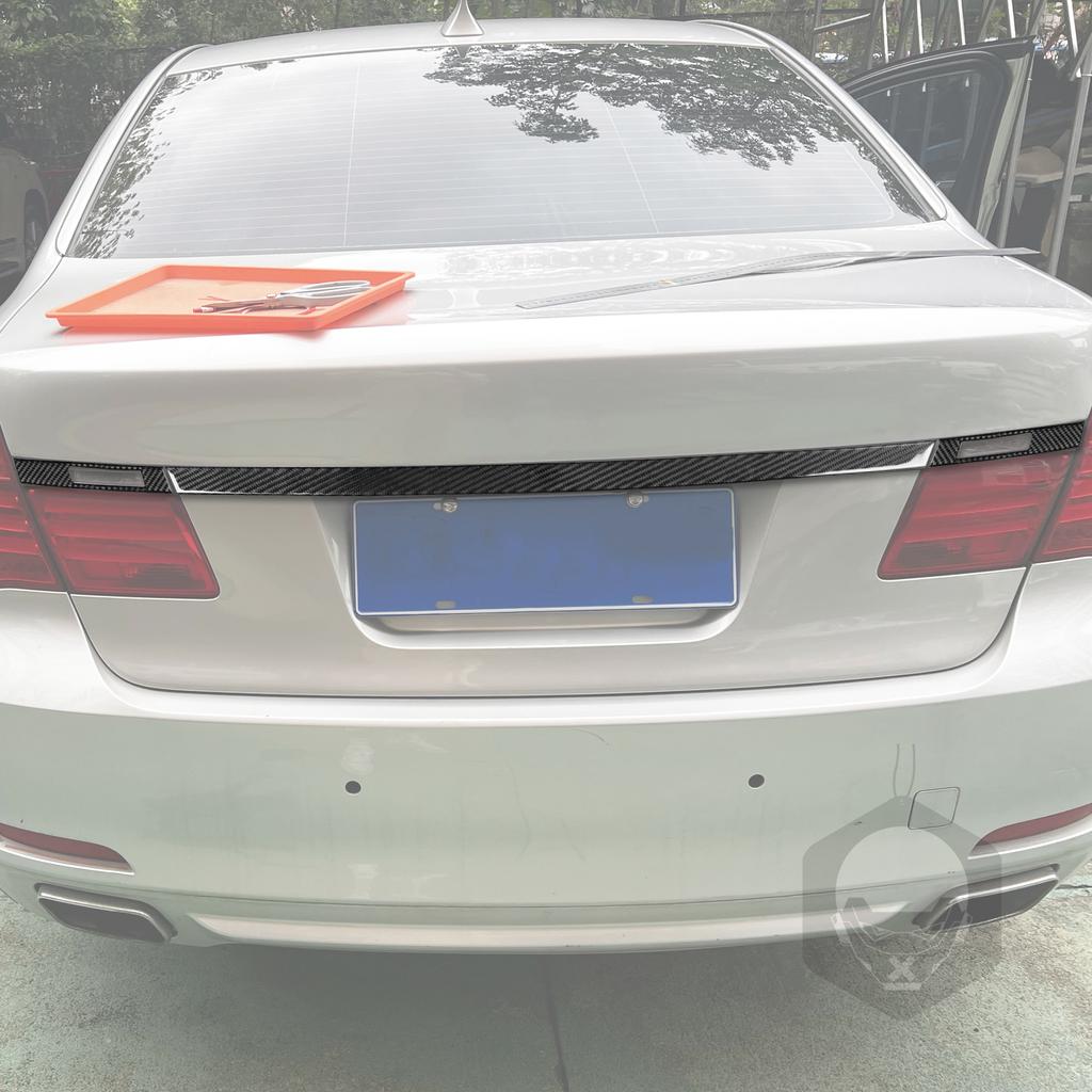 For BMW 7 Series F01 2009-2014 Accessories Car Carbon Fiber Exterior Trunk Trim Strip Sticker