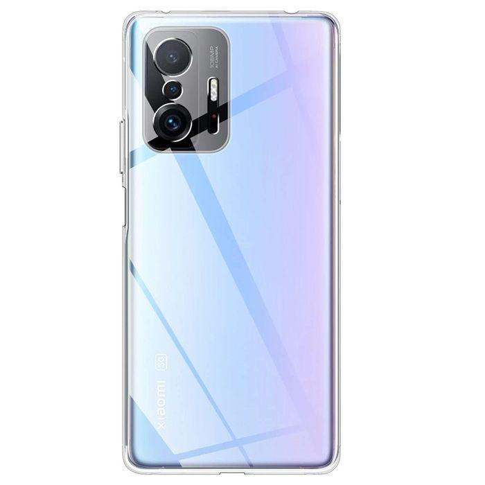 Coque et tour de cou pour Xiaomi 11T / 11T PRO - TPU Souple Transparent Cordon Noir réglable Phonillico®
