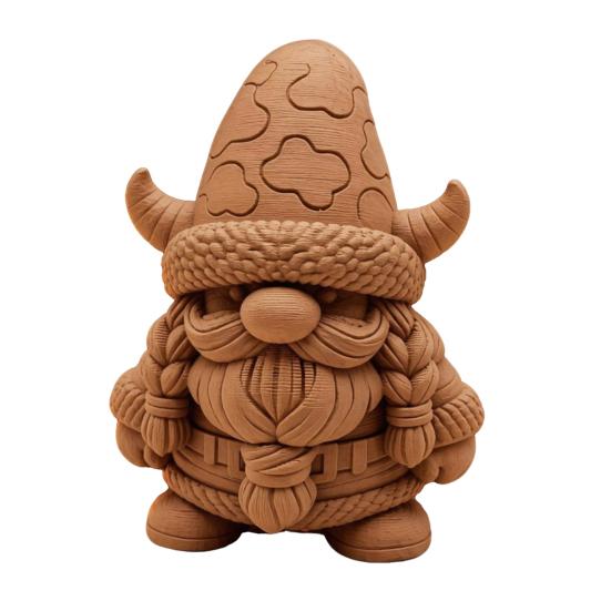 Viking Gnome Figurine 3D Nordic Dwarf Printed Cute Ornament