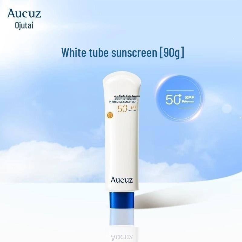 Солнцезащитный крем Aucuz SPF50+ для женщин, Освежающий праймер для лица, Легкий, Нелипкий, Идеально подходит для сухой кожи New Version Sunscreen