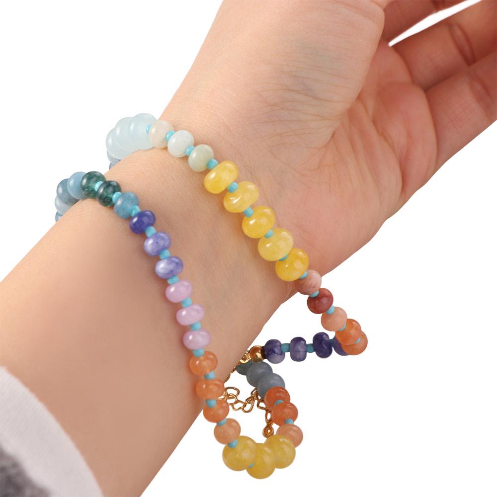 Bohemian Style Neck Choker Colorful Rainbow Necklace Fashion Women's Beaded Necklace  Beach