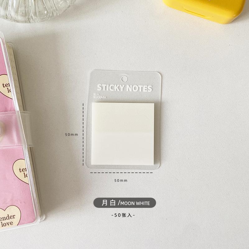 50 Sheets Colorful Waterproof PET Transparent Memo Sticky Note Paper Daily To Do It Check List Paperlaria School Stationery