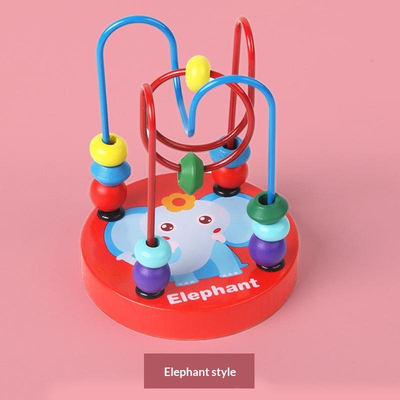 

1PC Little Colorful Wooden Roller Coaster Educational Circle Toy For Preschool Learning Bead Maze Toy Perfect Gift For Kids