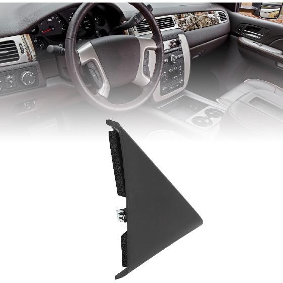 Aramox Front Door Upper Trim Panel Triangle Interior Mirror Trim Cover, Front Driver and Passenger Side Upper Door Trim Panel for 1500 2500 HD 3500
