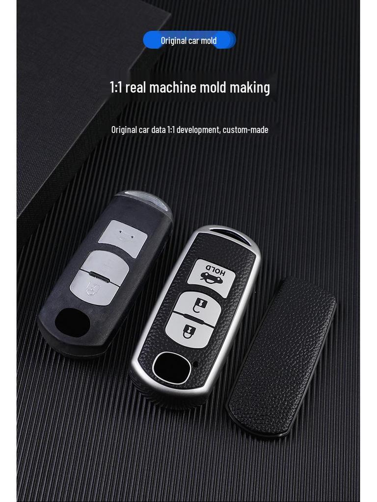 Mazda Schlüsselhülle für Axela, CX4, Atenza, CX5 - TPU Lederoptik