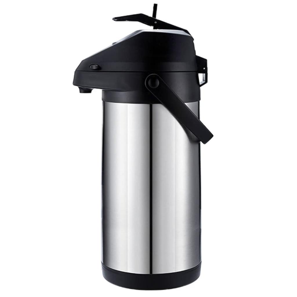 Stainless Steel Air Pressure Insulation Pot, Double Walled Insulated Coffee Thermal with 360 Rotating Base, for Family Friend